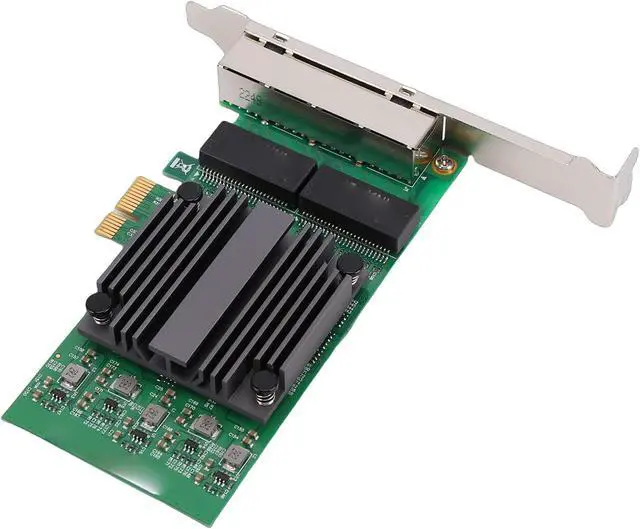 Alt view image 7 of 7 - 4-Port PCIe X1 Industrial Grade Network Adapter Card with 82571 Chip, Energy Efficient Mode for Servers/, 4 RJ45 Ports