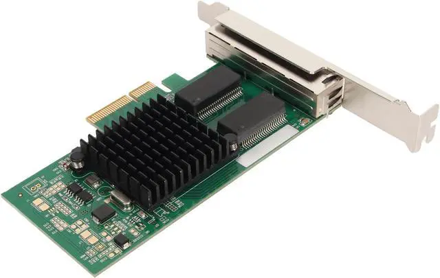 Alt view image 2 of 7 - 4 Ports PCIe Network Card, Gigabit Ethernet Card for Server Desktop, PCI 2.0 Network A with 1000Mbps Uniware
