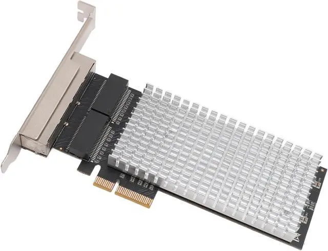Alt view image 4 of 7 - Dpofirs Nic RJ45 PCIE 2.5G Network Card, 4 Ports with I226 Chip, Game Streaming, Aluminum Alloy Heatsink