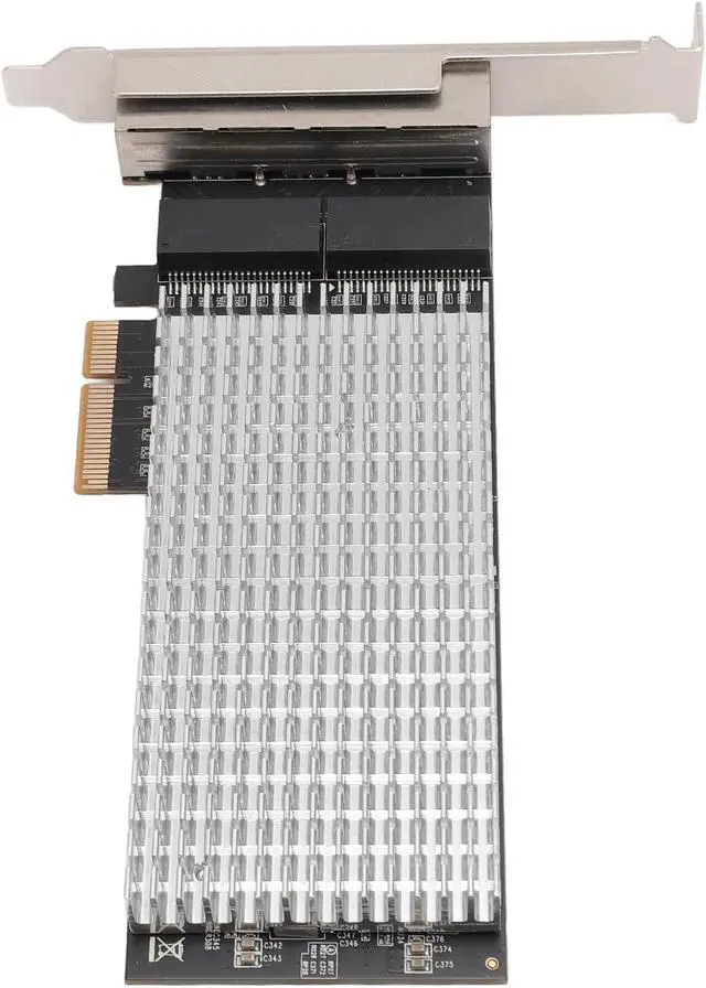 Alt view image 7 of 7 - Dpofirs Nic RJ45 PCIE 2.5G Network Card, 4 Ports with I226 Chip, Game Streaming, Aluminum Alloy Heatsink