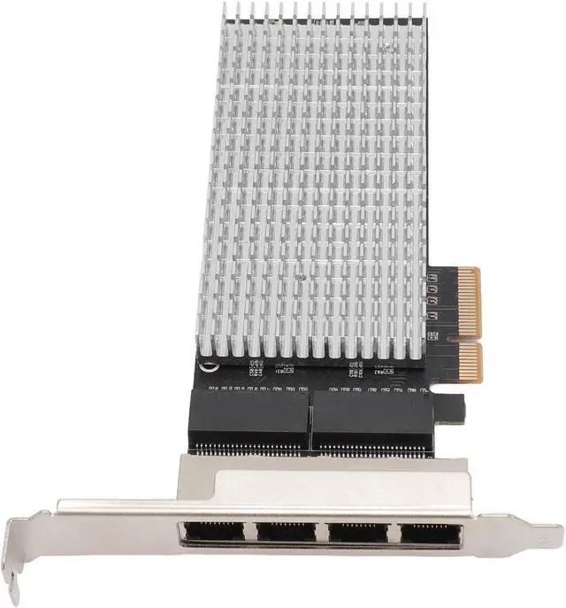 Alt view image 5 of 7 - Dpofirs Nic RJ45 PCIE 2.5G Network Card, 4 Ports with I226 Chip, Game Streaming, Aluminum Alloy Heatsink