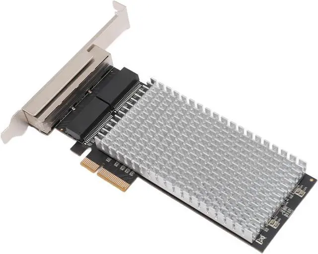 Alt view image 3 of 7 - Dpofirs Nic RJ45 PCIE 2.5G Network Card, 4 Ports with I226 Chip, Game Streaming, Aluminum Alloy Heatsink