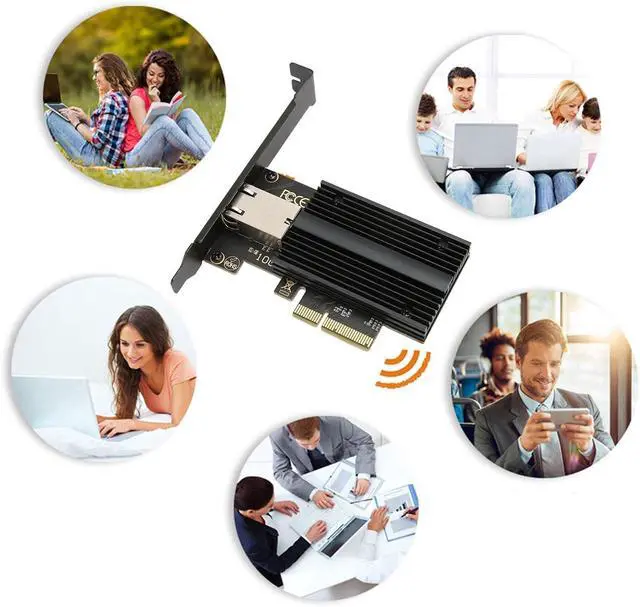 Alt view image 7 of 7 - 10G Single Port PCIe Network Adapter AQC113C Multi Function Ethernet Converged Network Adapter 802 1Q VLAN Tagging and Server Support