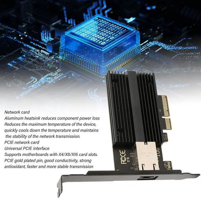 Alt view image 6 of 7 - 10G Single Port PCIe Network Adapter AQC113C Multi Function Ethernet Converged Network Adapter 802 1Q VLAN Tagging and Server Support