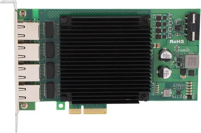 Alt view image 6 of 7 - GOWENIC 4 Port PoE PCIe Network Card, 2.5G Gigabit Ethernet Card with Heat Dissipation Design, RJ45 Ethernet NIC Adapter for Desktop PC Server Linux VMware