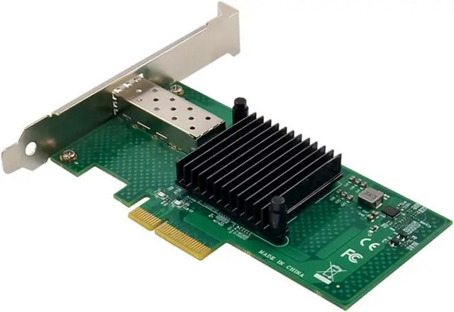 Alt view image 4 of 6 - 2X X520-SR1 10G + Server Fiber Optic Network Card 82599EN Chip PCIE X4 Single Optical Port Network Card