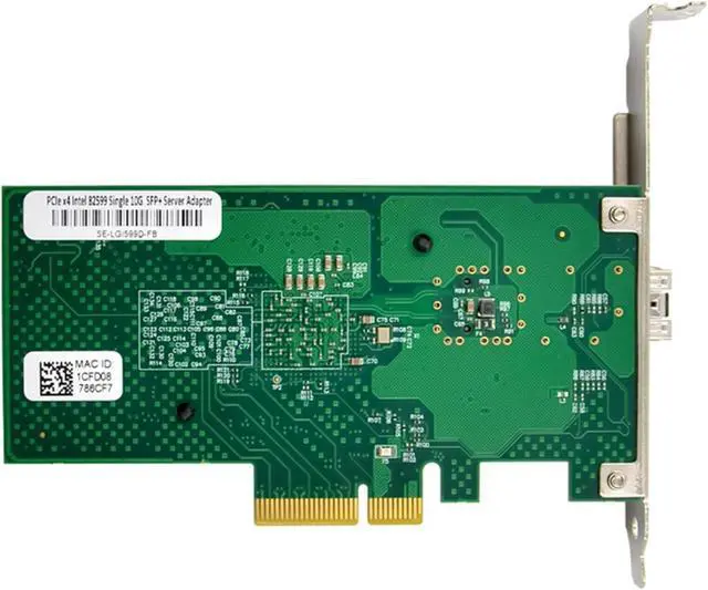 Alt view image 3 of 6 - 2X X520-SR1 10G + Server Fiber Optic Network Card 82599EN Chip PCIE X4 Single Optical Port Network Card