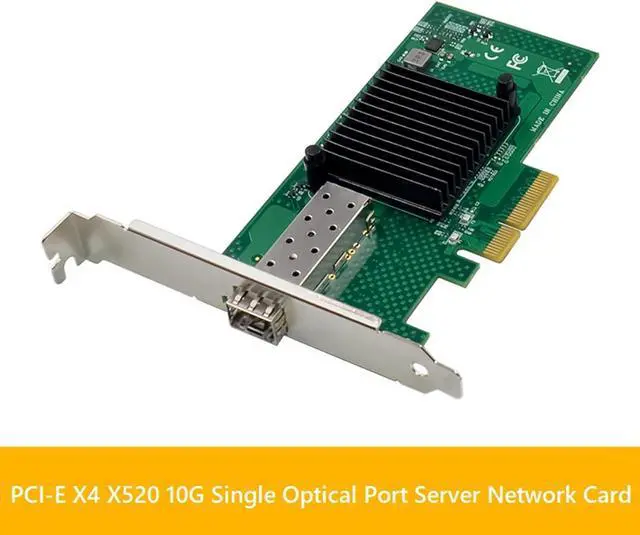 Alt view image 5 of 6 - 2X X520-SR1 10G + Server Fiber Optic Network Card 82599EN Chip PCIE X4 Single Optical Port Network Card