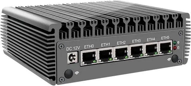 Alt view image 7 of 7 - CWWK N5105 Soft Routing Six Network Port i226 Network Card DDR4 Dual Memory/M.2 NVMe Solid State /4 USB/RS232 Serial Port (Barebone)