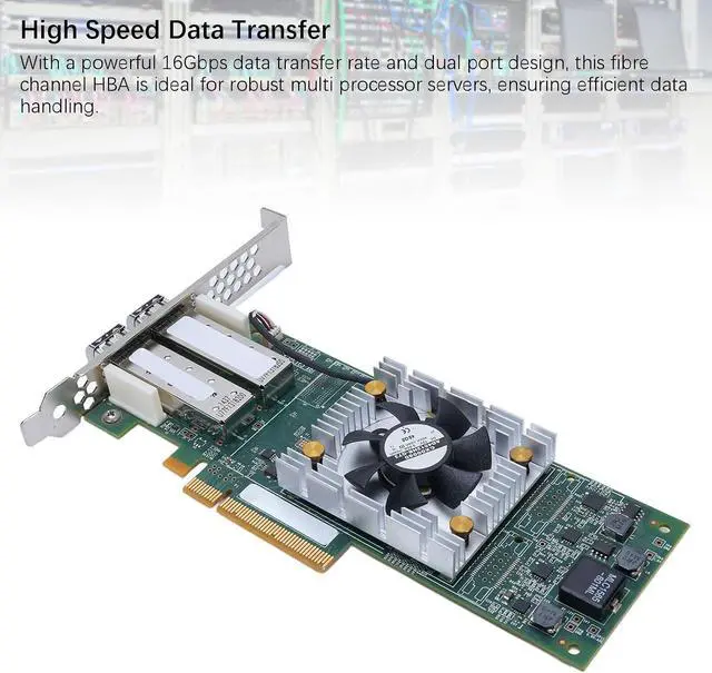 Alt view image 5 of 7 - 16Gbps Fibre Channel HBA, Dual Port PCIe Fibre Channel Host Bus Adapter with Virtualization and High for VMware Servers