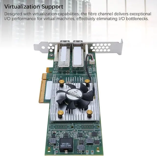 Alt view image 7 of 7 - 16Gbps Fibre Channel HBA, Dual Port PCIe Fibre Channel Host Bus Adapter with Virtualization and High for VMware Servers
