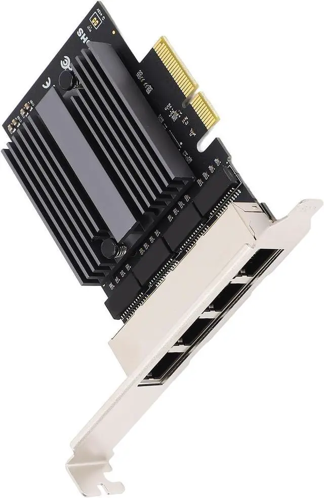 Alt view image 6 of 7 - SUNGOOYUE 4 Port Gigabit Ethernet Card, Large Heat Sink for Effective Cooling High Performance Chip with 8 LED Indicators, for Desktop Workstation Server