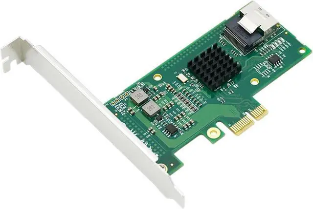 Alt view image 2 of 4 - PCIe2.0 ×1 to 4-Port 6Gb/s miniSAS (SATA 3.0) RAID Card Support RAID0, RAID1 9230