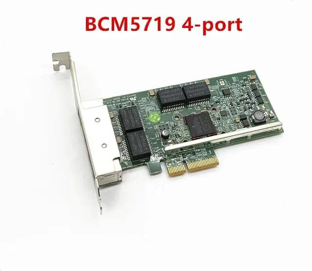 Alt view image 3 of 5 - 0KH08P 0TMGR6 BCM5719 4-Port Gigabit Pcie Network Card for R750 R730 R740 Server Computer(Full Height)