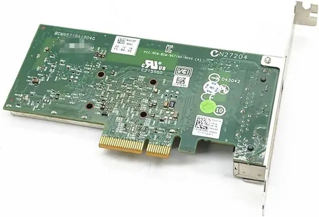 Alt view image 5 of 5 - 0KH08P 0TMGR6 BCM5719 4-Port Gigabit Pcie Network Card for R750 R730 R740 Server Computer(Full Height)