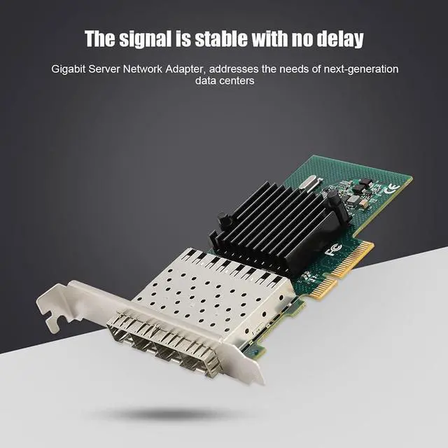 Alt view image 3 of 6 - SE LGI350A 4FB PCI E X4 4 Port Gigabit Server A, I350AM4 Network Card, Performance Ethernet Card with Virtualization Support, 4 SFP Slots for Gigabit
