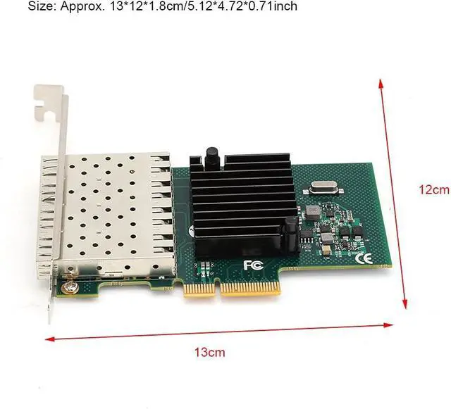 Alt view image 5 of 6 - SE LGI350A 4FB PCI E X4 4 Port Gigabit Server A, I350AM4 Network Card, Performance Ethernet Card with Virtualization Support, 4 SFP Slots for Gigabit