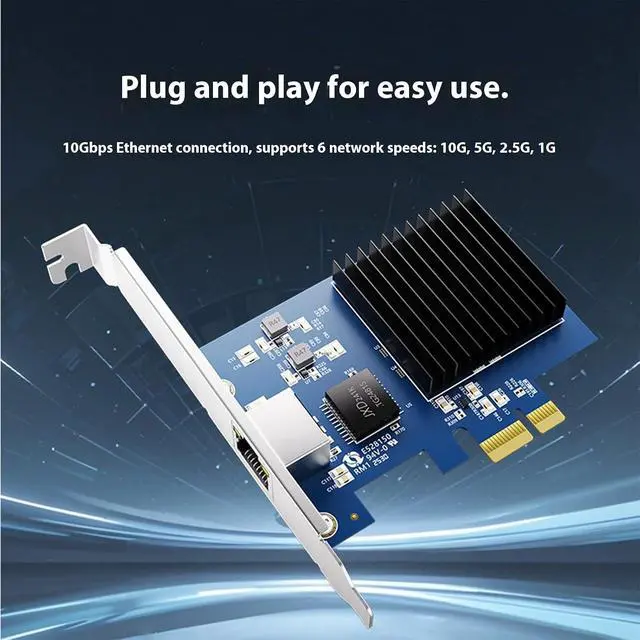 Alt view image 5 of 7 - 10Gbps Networking Card PCIe4.0 Slot 16Gbps Bandwidth RTL8127 Chip Low Power Design for NAS Gaming and Virtual Machines Not Disk Required PCIe NICs