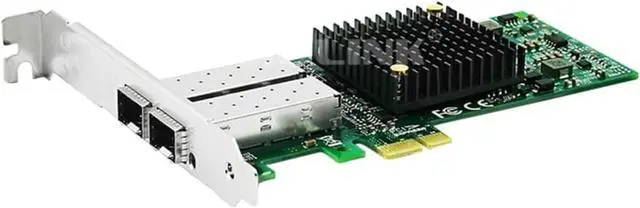 Alt view image 4 of 5 - Dual Port Fiber Optic 100M Ethernet PCI Express x1 Desktop Network Adapter LREC9042PF-2SFP