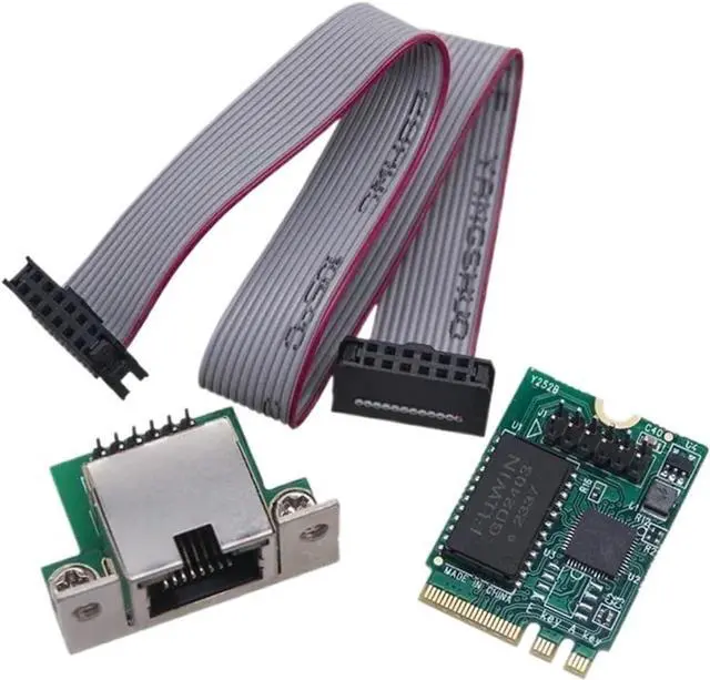 Main image of 2.5Gb Ethernet LAN Card M2 A/E to RJ45 COM Port Network Adapter M.2 A+E Key RTL8125BG Chip 2.5G/1G/100Mbps Gigabit Network Card