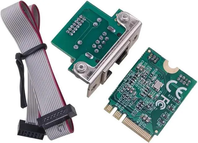 Alt view image 3 of 3 - 2.5Gb Ethernet LAN Card M2 A/E to RJ45 COM Port Network Adapter M.2 A+E Key RTL8125BG Chip 2.5G/1G/100Mbps Gigabit Network Card