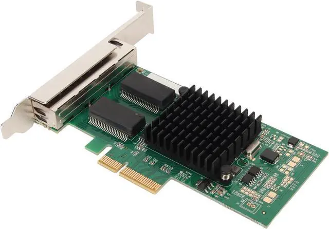 Main image of Pcie Network Card, 4 10/100/1000Mbps RJ45 Ports, with Bracket, PCI Express 2.0 5 Gts Gigabit Ethernet Card for Server Desktop Computer, Desktop Network Card