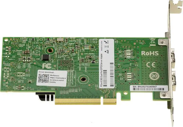 Alt view image 4 of 5 - KALEA-INFORMATIQUE PCIe 3.0 x8 2 Port 25G Ethernet LAN Network SFP28 Controller Card with Broadcom Mellanox ConnectX-4 LX Chipset