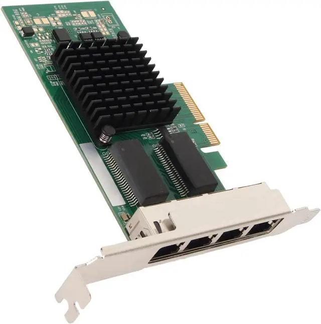 Alt view image 6 of 7 - Pcie Network Card, 4 10/100/1000Mbps RJ45 Ports, with Bracket, PCI Express 2.0 5 Gts Gigabit Ethernet Card for Server Desktop Computer, Desktop Network Card