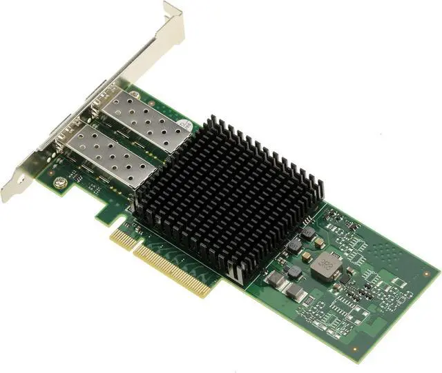 Alt view image 2 of 6 - Kalea-INFORMATIQUE Broadcom BCM57414 2 Port 10G SFP+ or 25G SFP28 Ethernet LAN Network PCIe Controller Card
