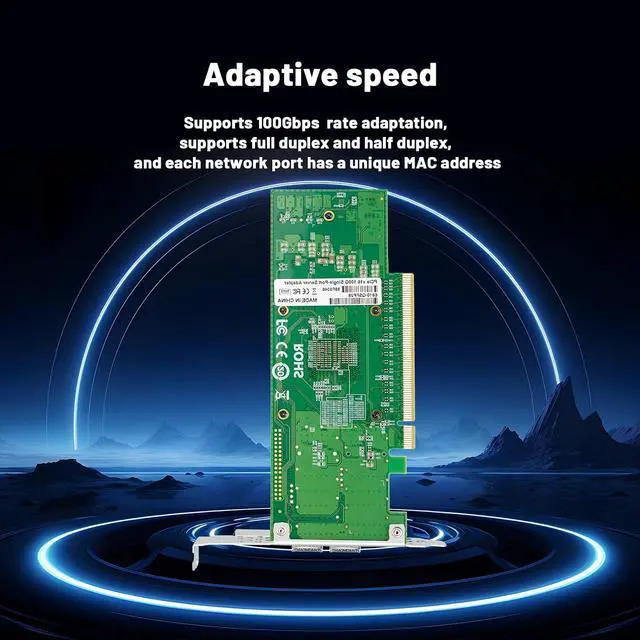Alt view image 5 of 7 - with Broadcom BCM57810S Chip 10Gb Fiber Optic Network Card,Dual SFP+ Ports Ethernet Adapter,PCIE X8 Optical Port,Support Windows server/Linux/Vmware(with 2 Pieces of Single mode Optical Module)