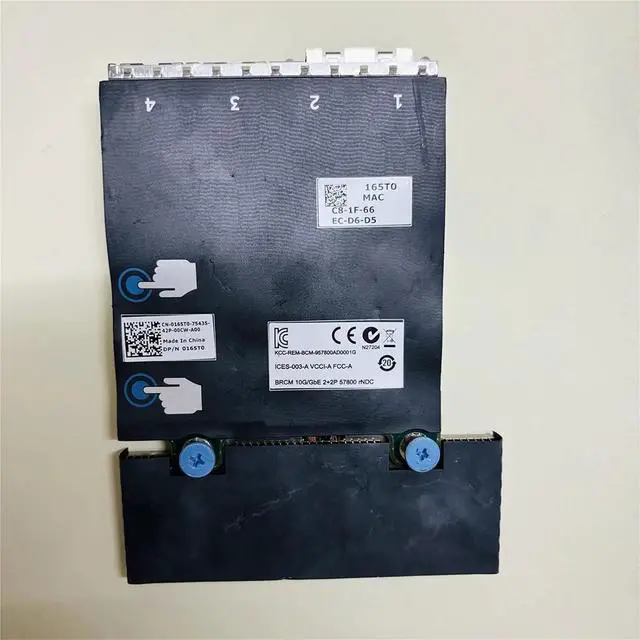 Alt view image 3 of 5 - Network Card 0165T0 165T0 BCM57800S SFP+ 1G Electrical RJ45 +Dual 10G Gigabit Optical Port for R720 R730 Server