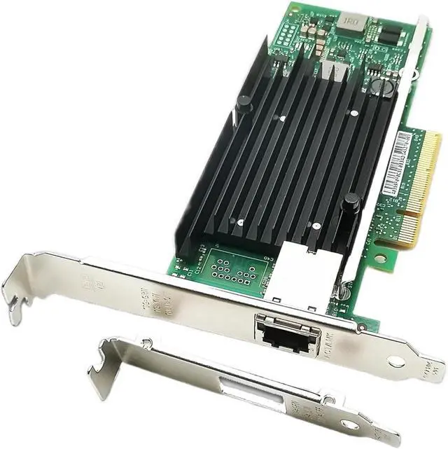 Alt view image 2 of 6 - 10GbE NIC Ethernet Server LAN Card X540T2 Dual RJ-45 Port PCIex8 Converged Network Adapter for X540-BT2(X540-T1-1xRJ45)