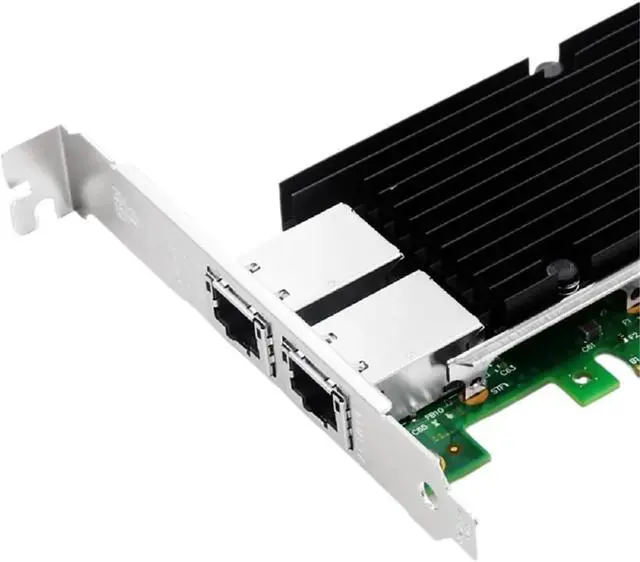 Alt view image 4 of 6 - 10GbE NIC Ethernet Server LAN Card X540T2 Dual RJ-45 Port PCIex8 Converged Network Adapter for X540-BT2(X540-T1-1xRJ45)