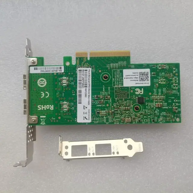 Alt view image 2 of 7 - 25GbE NIC Network Card with Mellanox ConnectX-4 Chipset,Dual-SFP28 Ports PCI Express 3.0 X8 Ethernet Adapter Support Windows Server/Windows/Ubuntu