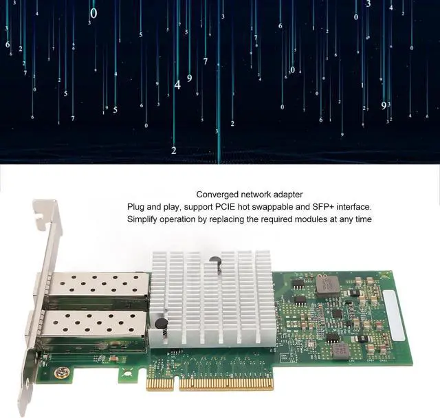 Alt view image 3 of 7 - Gugxiom 10Gb PCIe NIC Network Card, Dual SFP Plus Port, with 82599ES Controller, Ethernet LAN Adapter for Server PC, X520 DA2, E10G42BTDA