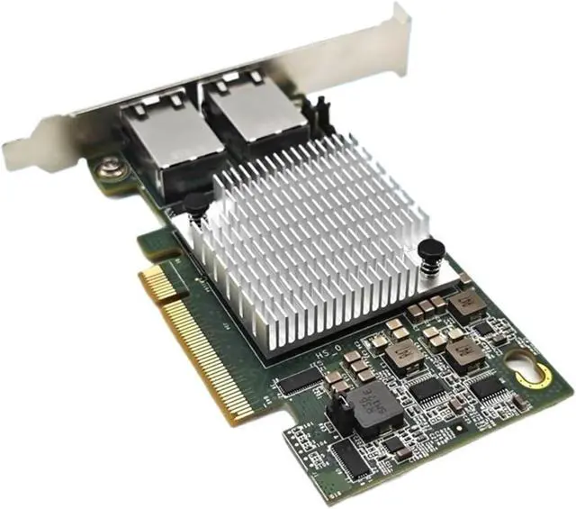 Alt view image 2 of 6 - 10G Double Port Ethernet Card X540-T2 Chipset PCIex8 Copper RJ45 10Gbps Port Ethernet Network Extend Adapter Compatible PCIE-X16