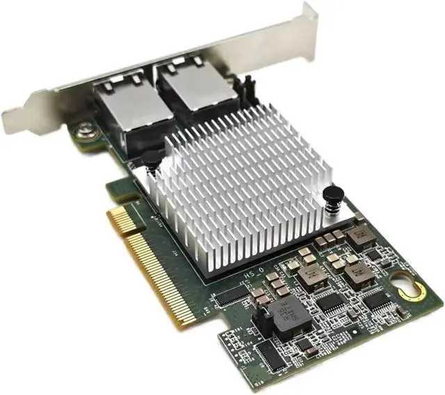 Alt view image 5 of 6 - 10G Double Port Ethernet Card X540-T2 Chipset PCIex8 Copper RJ45 10Gbps Port Ethernet Network Extend Adapter Compatible PCIE-X16
