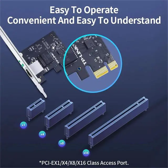 Alt view image 4 of 6 - 2.5G PCIe Network Card 2.5Gbe Ethernet Interface Adapter 10/100M/1G/2.5Gbps NIC Compatible with Windows/Linux TL-NG421