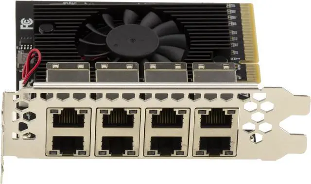 Alt view image 3 of 4 - KALEA-INFORMATIQUE PCIe 8 Port RJ45 Gigabit LAN Ethernet 10 100 1000Mbps 1G Network Controller Card with REALTEK RTL8111H Chipset