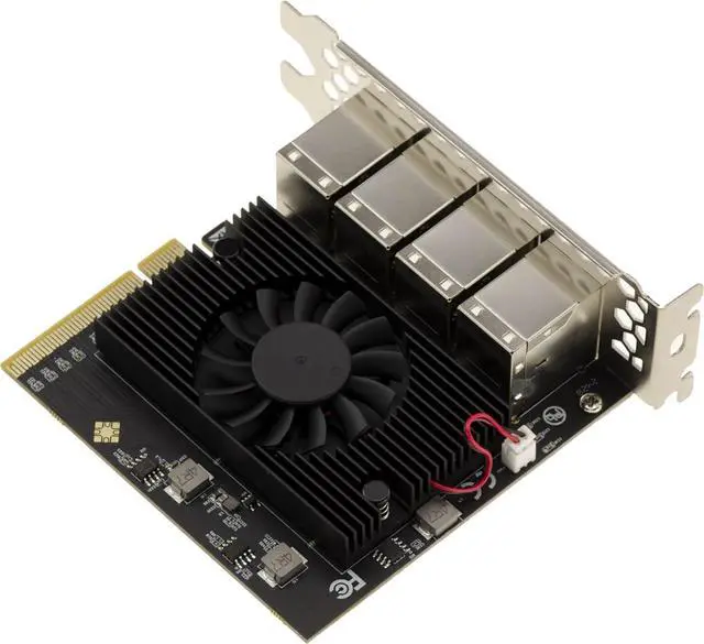 Alt view image 2 of 4 - KALEA-INFORMATIQUE PCIe 8 Port RJ45 Gigabit LAN Ethernet 10 100 1000Mbps 1G Network Controller Card with REALTEK RTL8111H Chipset