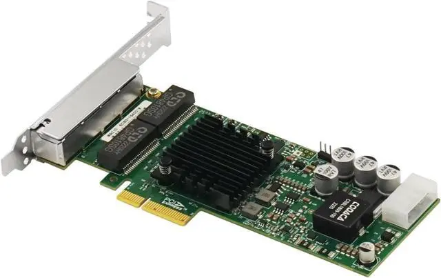 Alt view image 3 of 3 - PCIe x4 Quad Port with Surge Protection Gigabit Ethernet Image Capture Card (1 ntel I350)