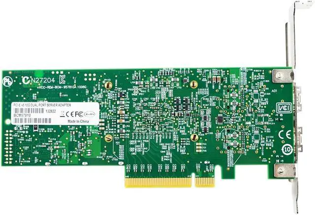 Alt view image 3 of 4 - BCM57810 10GB Dual Port SFP+ PCIe x8 Ethernet Converged Network Adapter Similar to x520-da2