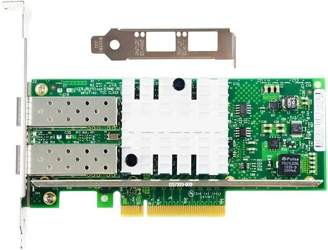 Alt view image 2 of 4 - X520-SR2 PCI-EX8 Dual Port SFP+ 10G Ethernet Server Adapter NIC Card E10G42BFSR for 82599ES chip