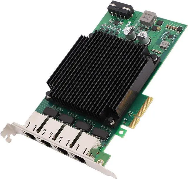 Main image of Yunseity 4 Port PoE PCIe Network Card, i226 Main Control Chip, 2.5G Gigabit Ethernet Card, Efficient Heat Dissipation, Low Latency, with Full and Half Height Bracket