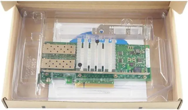 Alt view image 4 of 4 - X520-SR2 PCI-EX8 Dual Port SFP+ 10G Ethernet Server Adapter NIC Card E10G42BFSR for 82599ES chip