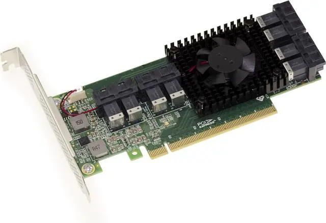 Alt view image 2 of 3 - KALEA-INFORMATIQUE PCIe 3.0 16x Board for 8 SSD U.2 NVMe (U2 NGFF) or 8 PCIe x4 Ports. Multi Host Switch Card. CHIPSET PLX PEX 8749 High and Low Profile.