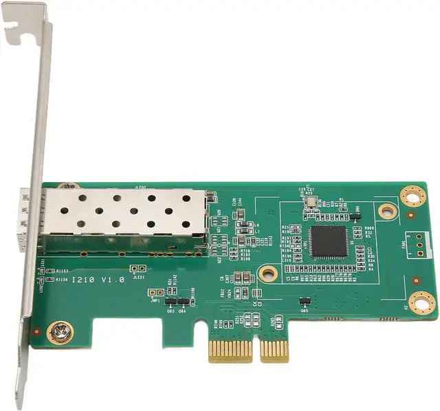 Alt view image 7 of 7 - Pcie Network Card, 10/100/1000Mbps Gigabit Ethernet, PCI Express Network Adapter Card, SFP Fiber Interface, I210 Chipset, 2.1 2.5GT/S Server Network Adapter for Computer Chassis