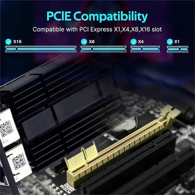 Alt view image 3 of 3 - PCI-E to RJ45 Network Card for I226 PCI Express RJ45 Gigabit Ethernet LAN 2.5G 2500Mbps WiFi Adapter for Desktop PC