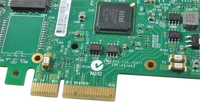 Alt view image 2 of 5 - PCI-E X4 I350-T2 Dual Port Gigabit Ethernet Network Server Adapter i350AM2 NIC I350T2V2BLK