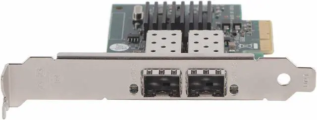 Alt view image 2 of 7 - Dual Port Gigabit Fiber Network Card Adapter, PCI E X4 Interface, 82576EB Chip, 10/100/1000 Mbps, Gold Plated for Fast Transmission, Thickened Metal Heat Sink, Wide
